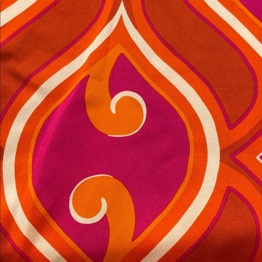 Rachel Zoe Orange & Fuchsia Geometric Silk Tunic - Picture 4 of 9